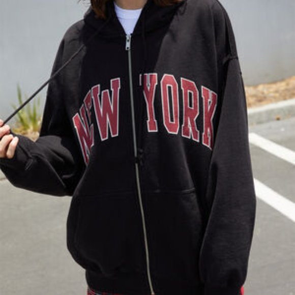 Brandy Melville Tops - Brandy Melville New York Zip up  Hoodie